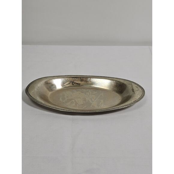 BRS Sheffield Apollo Nickel Silver Tray #3198 - Vintage Made In USA - Picture 1 of 14